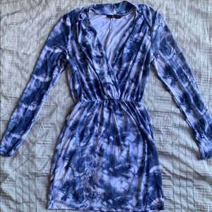 Hazel long sleeve tie-dye dress